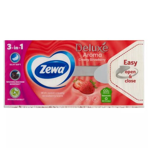 Zewa zsebkendő 90DB/CSG, 3r., creamy strawberry