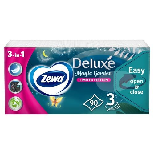 Zewa zsebkendő 90DB/CSG, 3r. magic garden LIMITED EDITION