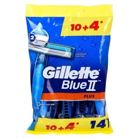Gillette Blue2 Plus eldobható borotva 10+4 ajándék/csomag (12csg/karton)