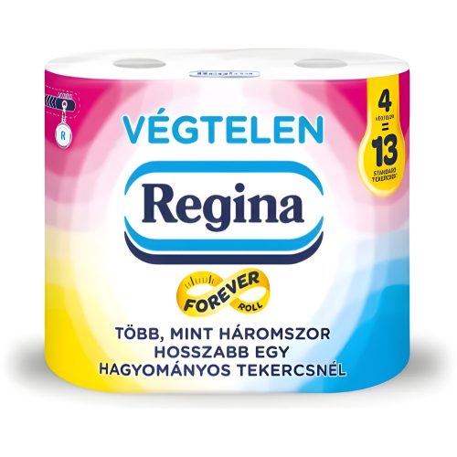 Regina Toalettpapír, végtelen 4 tekercs, 2 rétegű, 2000 lap