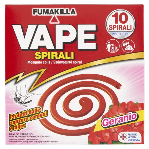 Vape szúnyogriasztó spirál Geranio/Muskátli 10db (24db/karton)