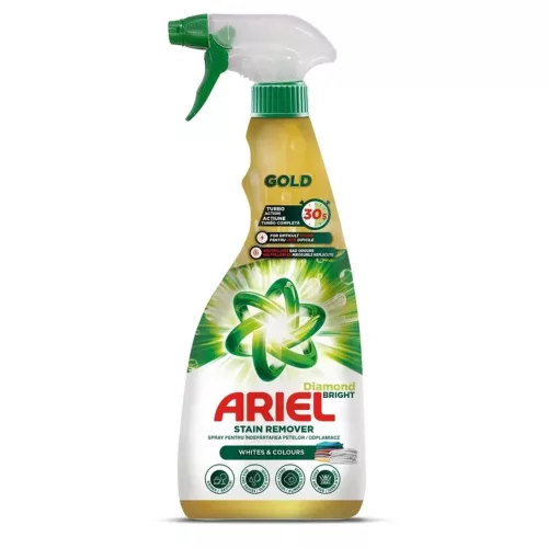 Ariel Diamond Bright Gold folteltávolító spray Color & White (750 ml)