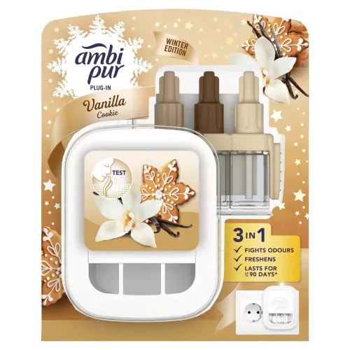 Ambi Pur 3volution elektromos légfrissítő kezdőcsomag Vanilla Cookie (20 ml)