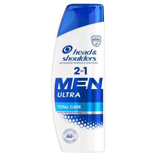 Head & Shoulders Men Ultra Total Care 2 az 1-ben korpásodás elleni sampon és balzsam tengeri ásványokkal (330 ml)
