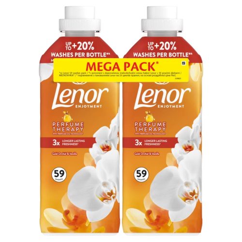 Lenor Perfume Therapy öblítő Gold Orchid & Vanilla - 2x1239 ml DUOPACK