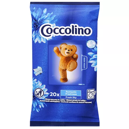 Coccolino Illatosítókendő szárítógéphez Fresh Sky (20 db)