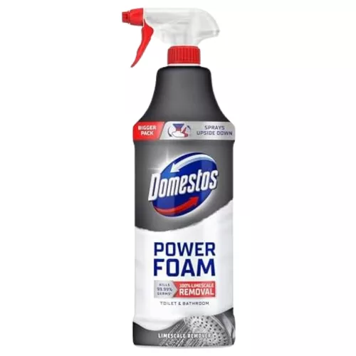 Domestos Power Foam WC és fürdőszoba tisztító hab Vízkőoldó (435 ml)