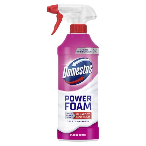 Domestos Power Foam WC és fürdőszoba tisztító hab Floral Fresh (435 ml)