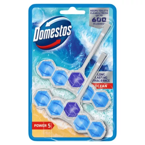 2 db Domestos Power 5 WC-frissítő blokk Ocean (2 x 50 g)