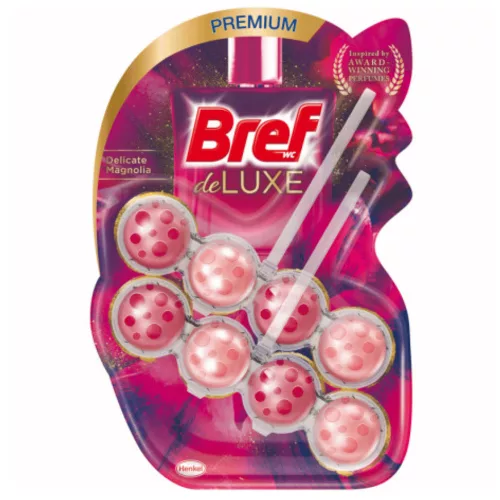 2 db Bref DeLuxe WC-frissítő blokk Delicate Magnolia (2 x 50 g)