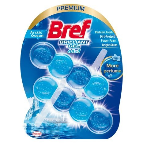 Bref Brilliant Gel, wc illatosító, Artic Ocean, 2x42g (10db/karton)