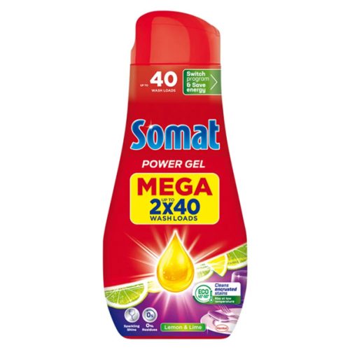 Somat All in 1 Power Gel Hygienic Freshness gépi mosogatószer gél 80 mosogatás 2 x 720 ml