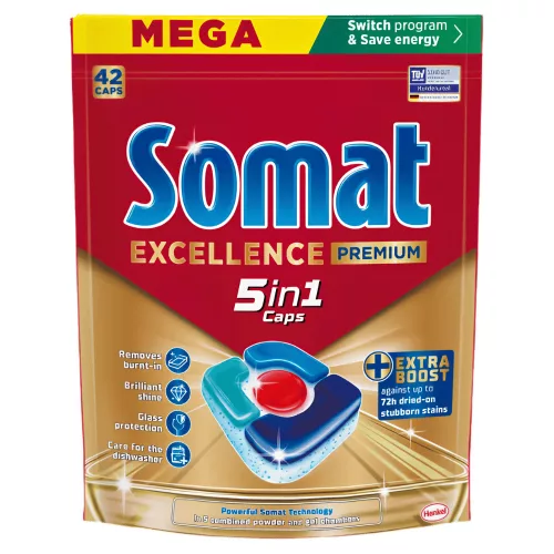 Somat Excellence Premium mosogatógép kapszula 5in1 42db/csg