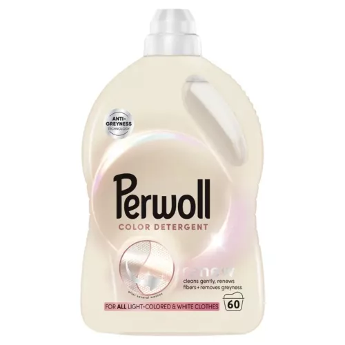 Perwoll Renew Light Colors & Whites folyékony mosószer világos és fehér ruhákhoz (3 L)