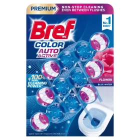 3 db-os Bref Color Aktiv+ WC frissítő Flower (3 x 50 g)