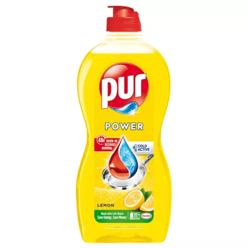 Pur Power kézi mosogatószer 450ml lemon
