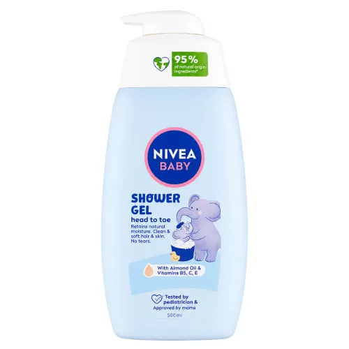 Nivea Baby fürdető gél vitaminokkal, egész testre és hajra 500ml