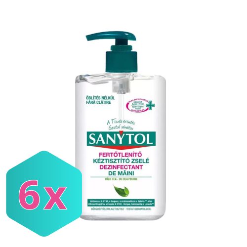 Sanytol kézfertőtlenítő gél pumpás 250ml KARTON - 6 db