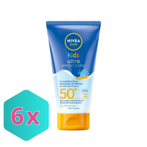 Nivea Kids Ultra Protect & Play Napozó Krém FF50+ KARTON - 6 db