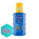 Nivea Kids Protect&Care hidratáló színezett gyermek napozó spray FF50+ 200ml KARTON - 6 db