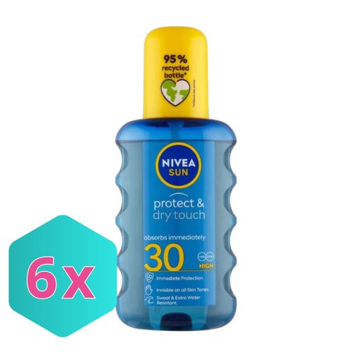 Nivea Protect&Dry Touch átlátszó hűsítő napozó spray FF30 200ml KARTON - 6 db