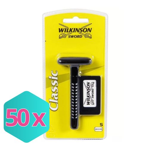 Wilkinson Sword Double Edge borotva (1db) + penge (5db)  KARTON - 50 csomag