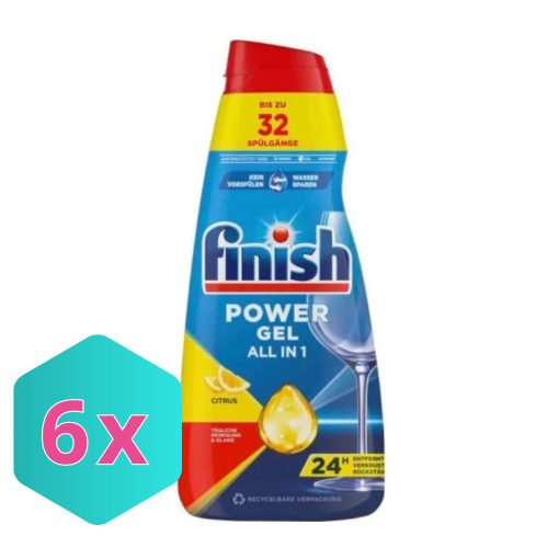 Finish Power Gel All In 1 gépi mosogatógél 650ml KARTON - 6 db
