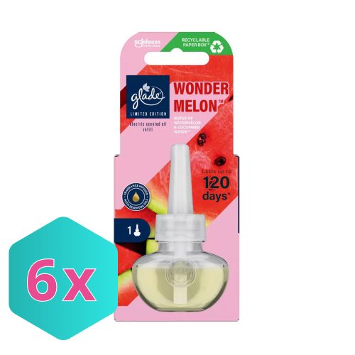 Glade elektromos légfrissítő utántöltő 20ml Wonder Melon KARTON - 6 db