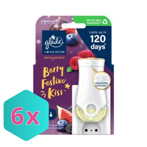 Glade elektromos légfrissítő készülék+utántöltő 20ml Berry Festive Kiss LIMITÁLT KIADÁS! KARTON - 6 db