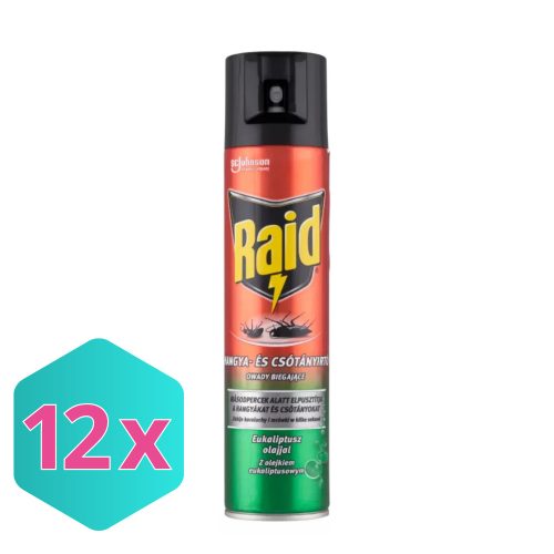 Raid hangya és csótányirtó eukaliptusz olajjal 400ml KARTON - 12 db