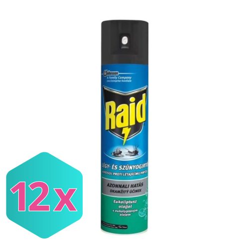 Raid légy és szúnyogirtó eukaliptusz olajjal 400ml KARTON - 12 db