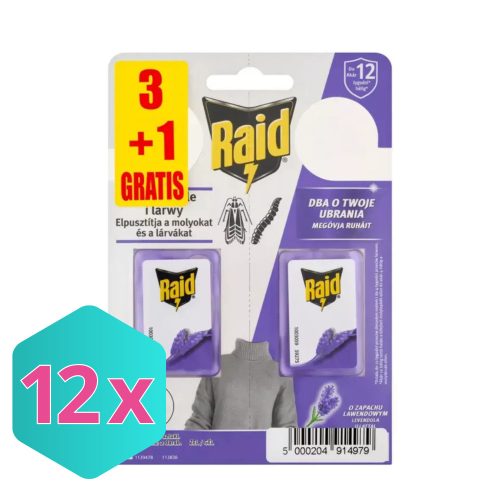Raid molyriasztó zselé levendula illattal 3+1 db 6g KARTON - 12 db