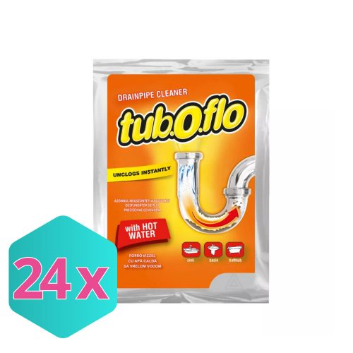 Tub.o.flo Hot lefolyótisztító forró vizes 60g KARTON - 24 db