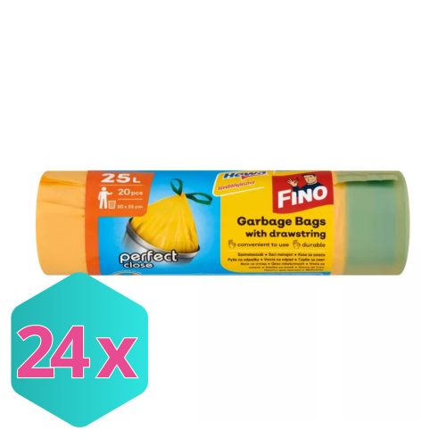 Fino Perfect Close szemeteszsák 25l 20db/tekercs 50x55cm KARTON - 24 db