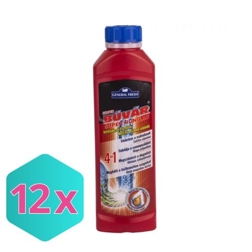 Szuper Búvár lefolyócső tisztító, meleg vízben oldódó 400ml KARTON - 12 db