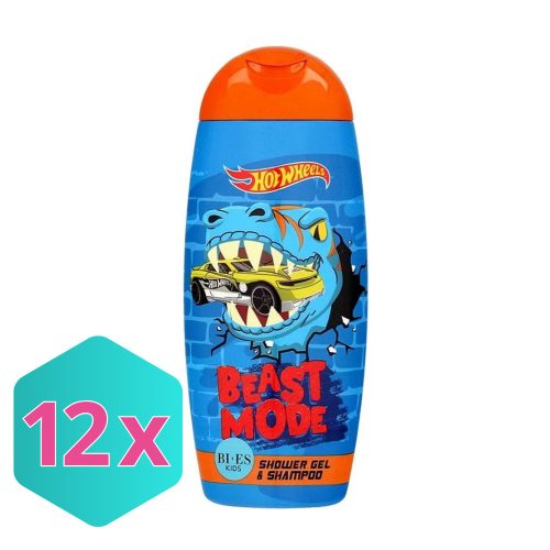 Hot Wheels - Beast Mode tusfürdő és sampon 250 ml KARTON - 12 db