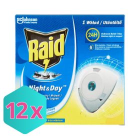   Raid Night & Day szúnyog- és légyirtó párologtató utántöltő KARTON - 12 db