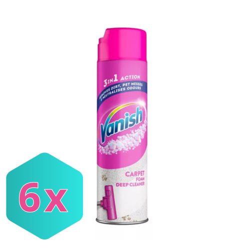 Vanish 3 in 1 Action szőnyeg és kárpit tisztító hab, 600 ml KARTON - 6 db