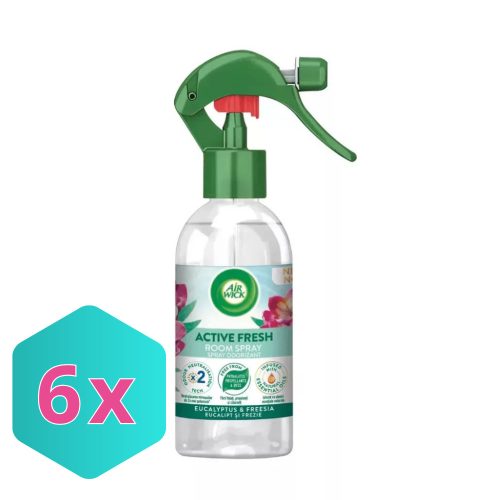 Air Wick Active Fresh légfrissítő spray, Eucalyptus & Fresia, 237 ml KARTON - 6 db