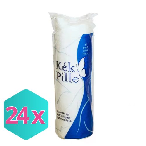 Kék Pille kozmetikai lap/vattakorong 80db/csg KARTON - 24 db