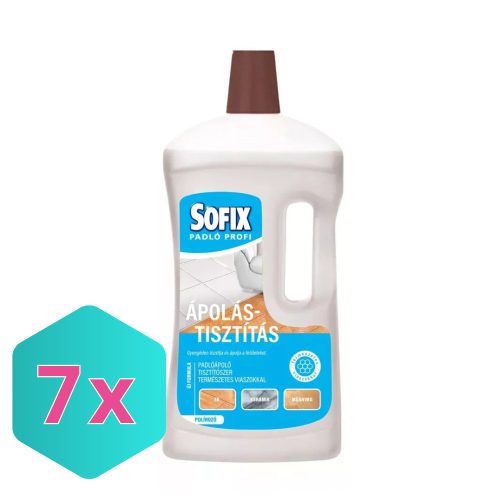 Sofix Padlóápoló/Tisztítószer Természetes viaszokkal, polírozó hatással 1000ml KARTON - 7 db