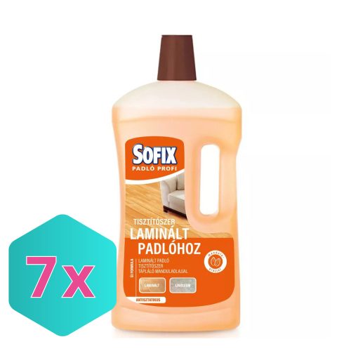 Sofix Laminált Padlóápoló/Tisztítószer Mandulaolajjal, antisztatikus 1000ml KARTON - 7 db