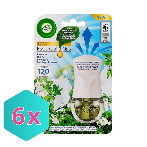 Air Wick elektromos illatosító készülék+utántöltő 19ml linen in the air KARTON - 6 csomag
