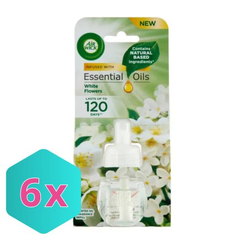 Air Wick elektromos illatosító utántöltő 19ml White Flowers KARTON - 6 db