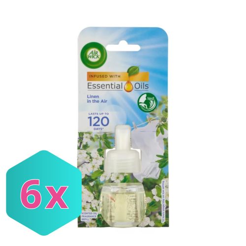 Air Wick elektromos illatosító utántöltő 19ml Linen in the air KARTON - 6 db