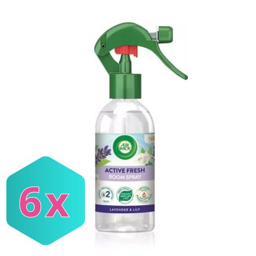 Air Wick Active Fresh légfrissítő spray, Levander & Lily, 237 ml KARTON - 6 db