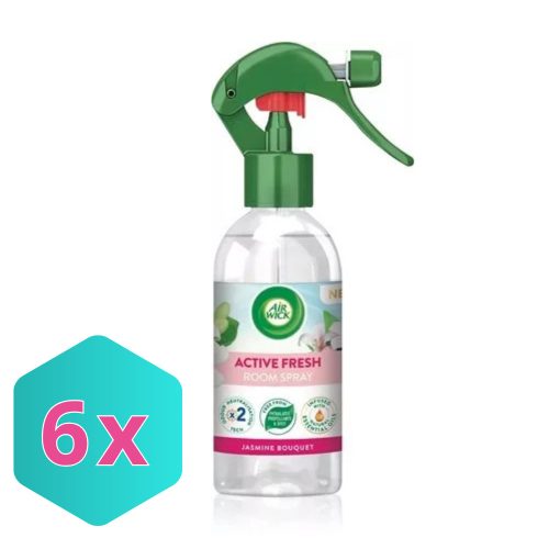 Air Wick Active Fresh légfrissítő spray, Jasmine Bouquet, 237 ml KARTON - 6 db
