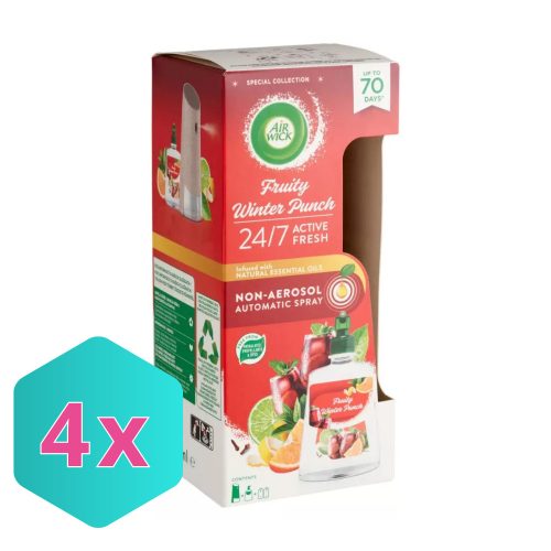 Air Wick ACTIVE FRESH készülék+utántöltő 228 ml Fruity Winter Punch KARTON - 4 db