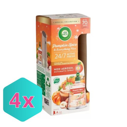 Air Wick ACTIVE FRESH készülék+utántöltő 228 ml Pumpkin Spice KARTON - 4 db