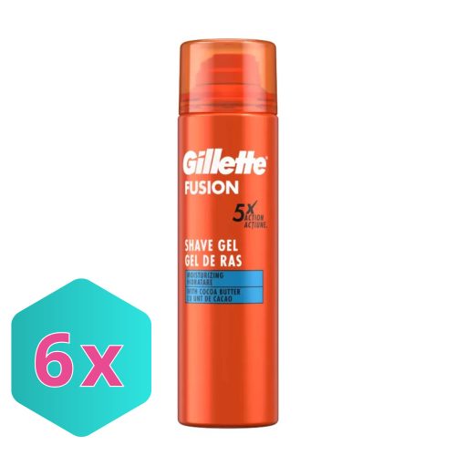 Gillette Fusion Hidratáló Borotvagél Kakaóvaj 200ml KARTON - 6 db